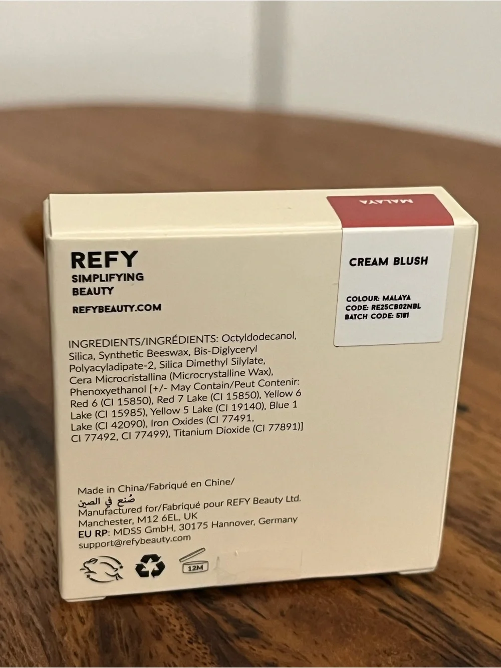 REFY Cream Blush — Malaya Pink